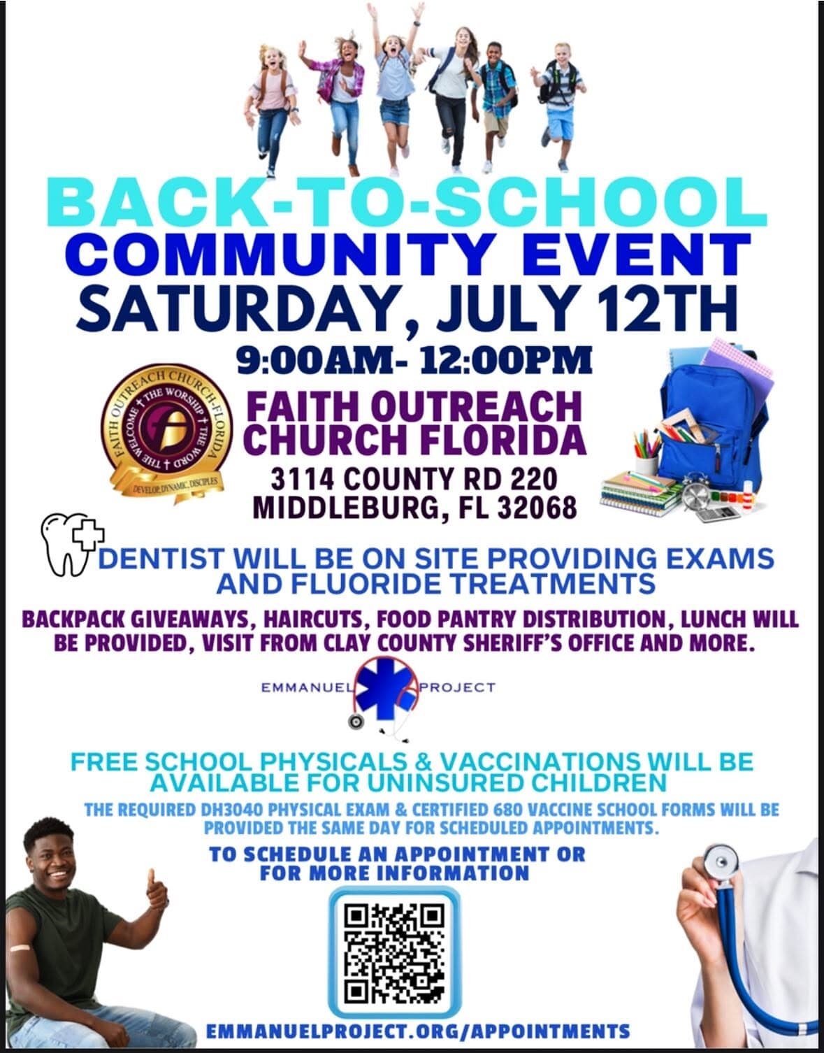 Our Back-to-School event flyer